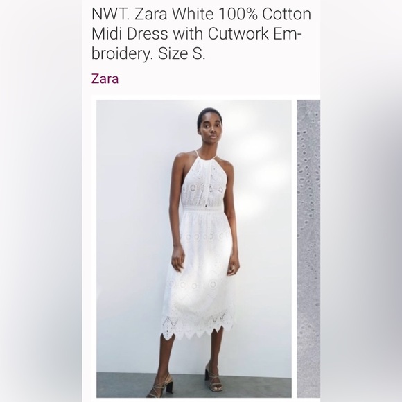 Zara Summer Dress,ZARA OPEN EMBROIDERED DRESS.
NEW W/TAGS.
(NWT - Picture 16 of 16
